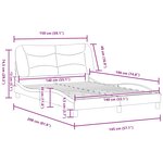 vidaXL Cadre de lit sans matelas Hvar blanc 140x190 cm similicuir