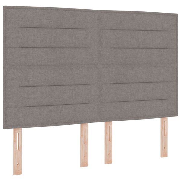 vidaXL Tête de lit LED avec bandes LED Taupe 144 cm tissu