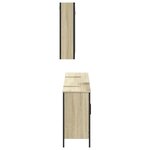 vidaXL Ensemble d'armoires de salle de bain 3 Pièces chêne sonoma