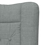 vidaXL Fauteuil relaxant Gris clair 63 x 67 x 94 cm tissu