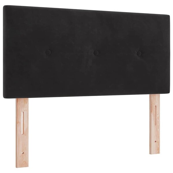 vidaXL Tête de lit avec des lumières à LED Noir 100 cm Velours