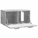 vidaXL Meuble TV mural Gris béton 59 5 x 31 x 30 cm Bois d'ingénierie