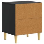 vidaXL Table de chevet 2 Pièces Noir 43 x 34 5 x 50 cm Bois d'ingénierie