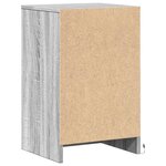 vidaXL Armoire de chevet et lumières LED sonoma gris bois d'ingénierie