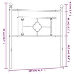 vidaXL Tête de lit métal blanc 100 cm