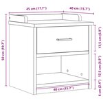 vidaXL Banc de couloir SANDNES blanc 45x40x50 cm bois de pin massif