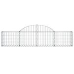 vidaXL Paniers à gabions arqués 2 Pièces 200x30x40/60 cm Fer galvanisé