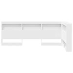 vidaXL Tête de lit de rangement Blanc 80 cm Bois d'ingénierie