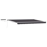 vidaXL Auvent rétractable électrique Blanc  Gris  Anthracite 5 x 3 m