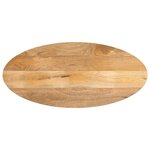 vidaXL Dessus de table 140x50x2 5 cm ovale bois massif de manguier