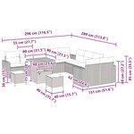 vidaXL Ensemble de canapé de jardin 13 Pièces Beige polyrotin