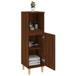 vidaXL Armoire de bain chêne marron 30x30x100 cm bois d'ingénierie