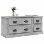 vidaXL Meuble TV gris béton 100x35 5x45 cm bois d'ingénierie