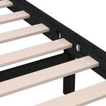vidaXL Cadre de lit sans matelas noir bois massif