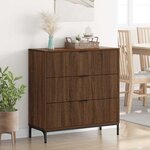 vidaXL Buffet Chêne marron 79 5 x 33 x 82 cm Bois d'ingénierie