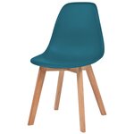 vidaXL Chaises à manger lot de 6 Turquoise Plastique