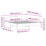 vidaXL Cadre de lit sans matelas 180x200 cm bois massif de pin