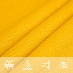 vidaXL Voile d'ombrage 160 g/m² triangulaire jaune 5x5x5 m PEHD