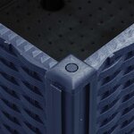 vidaXL Jardinière à roulettes bleu gris 160x50x54 cm PP