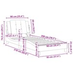 vidaXL Cadre de lit sans matelas Zadar noir et blanc 90x200 cm similicuir