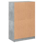 vidaXL Buffet haut avec portes gris béton 68x37x109 cm bois ingénierie