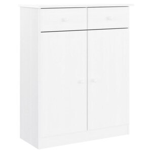 vidaXL Armoire à chaussures ALTA blanc 77x35x96 cm bois massif de pin