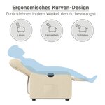 vidaXL Fauteuil inclinable Crème Tissu
