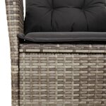 vidaXL Ensemble à manger jardin 4Pièces et coussins Gris Résine tressée