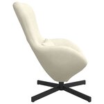 vidaXL Fauteuil œuf Crème 63 x 73 x 90 cm Velours