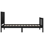 vidaXL Cadre de lit sans matelas noir bois de pin massif