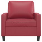 vidaXL Fauteuil Rouge bordeaux 60 cm Similicuir