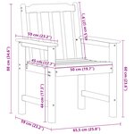 Chaises de jardin vidaXL 4 Pièces Noir 65 5x55 5x88 cm HDPE
