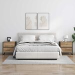 vidaXL Table de chevet 2 Pièces Chêne artisan 50 x 39 5 x 50 cm