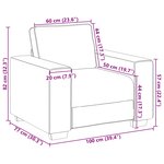 vidaXL Canapé Noir 100 x 80 x 82 cm tissu