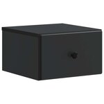 vidaXL Cabinet de chevet mural 2 pc Noir 34 5 x 33 x 20 cm