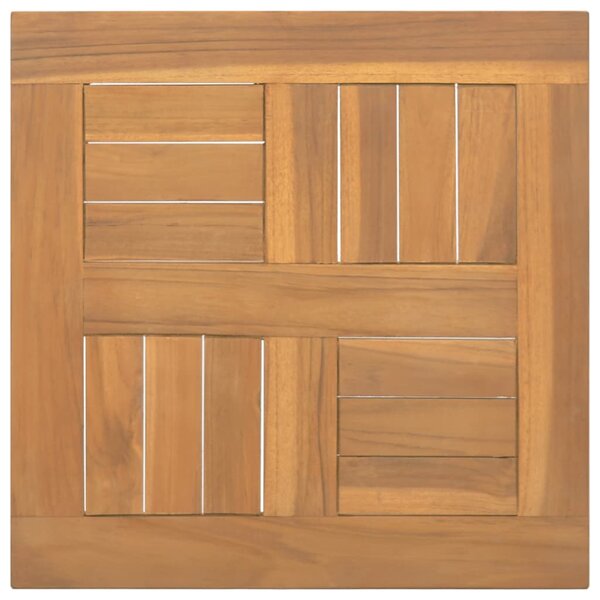 vidaXL Dessus de table carré 40x40x2 5 cm Bois de teck massif