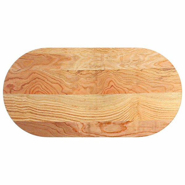 vidaXL Dessus de table 100x50x4 cm bois de chêne massif ovale