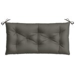 vidaXL Coussins de banc de jardin lot de 2 gris foncé mélangé tissu