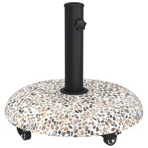 vidaXL Base de parasol sur roues pour pôles de 37/42/52/58 mm en béton multicolore.