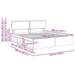 vidaXL Cadre de lit Chêne fumé 200 x 200 cm Pin massif