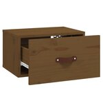 vidaXL Table de chevet murale Marron miel 40x29 5x22 cm