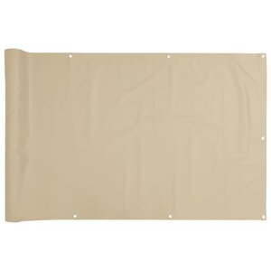 vidaXL Écran de balcon Beige 75x500 cm Tissu Oxford