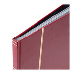 Classeur à bandes pour timbres 16 pages noires. Couleur - Rouge
