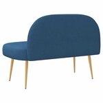 vidaXL Banc rembourré avec dossier Bleu 110 x 60 x 76 cm Polyester