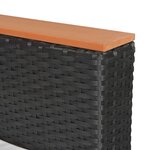 vidaXL Salon de jardin 5 Pièces avec coussins résine tressée noir