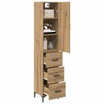 vidaXL Haut Armoire avec tiroir Chêne artisanal 69 5 x 34 x 180 cm
