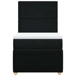 vidaXL Sommier à lattes de lit avec matelas Noir 90x200 cm Tissu