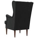 vidaXL Fauteuil Noir Velours