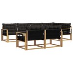 vidaXL Ensemble de canapés d'extérieur 7 pc Blanc et noir