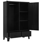 vidaXL Garde-robe industrielle noir 90x40x140 cm acier